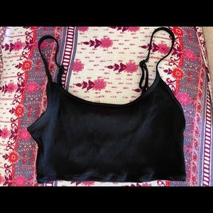 Aerie Ribbed Longline Scoop Bikini Top